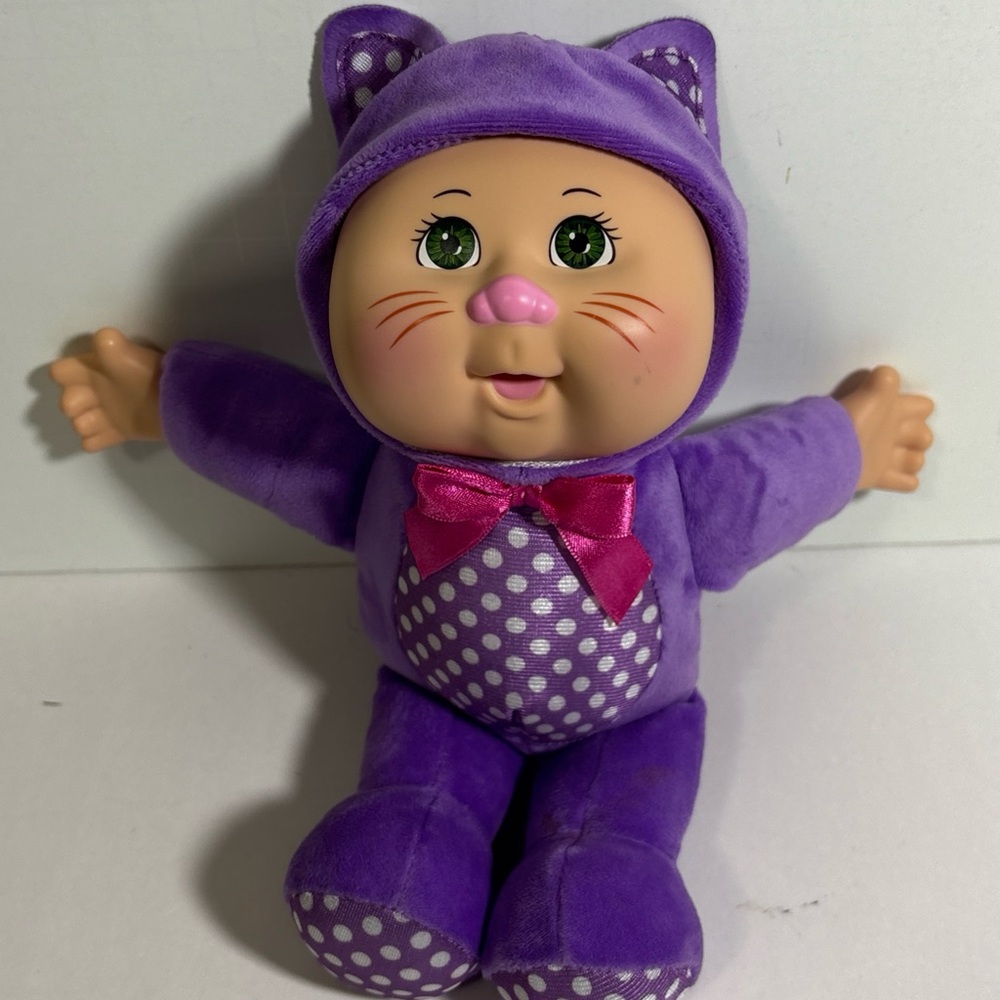 Cabbage Patch Kids Exotic Collectible Cuties Kora Kitty Purple 10" Plush Doll